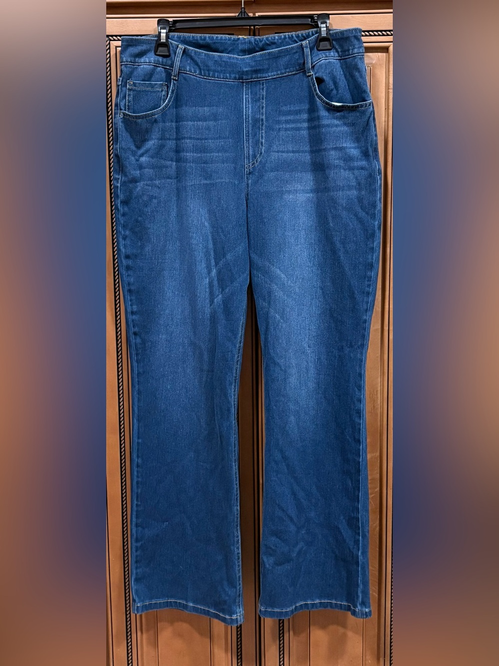 Halara Flex™ High Waisted Pockets Washed Casual Bootcut Jeans. Size XL